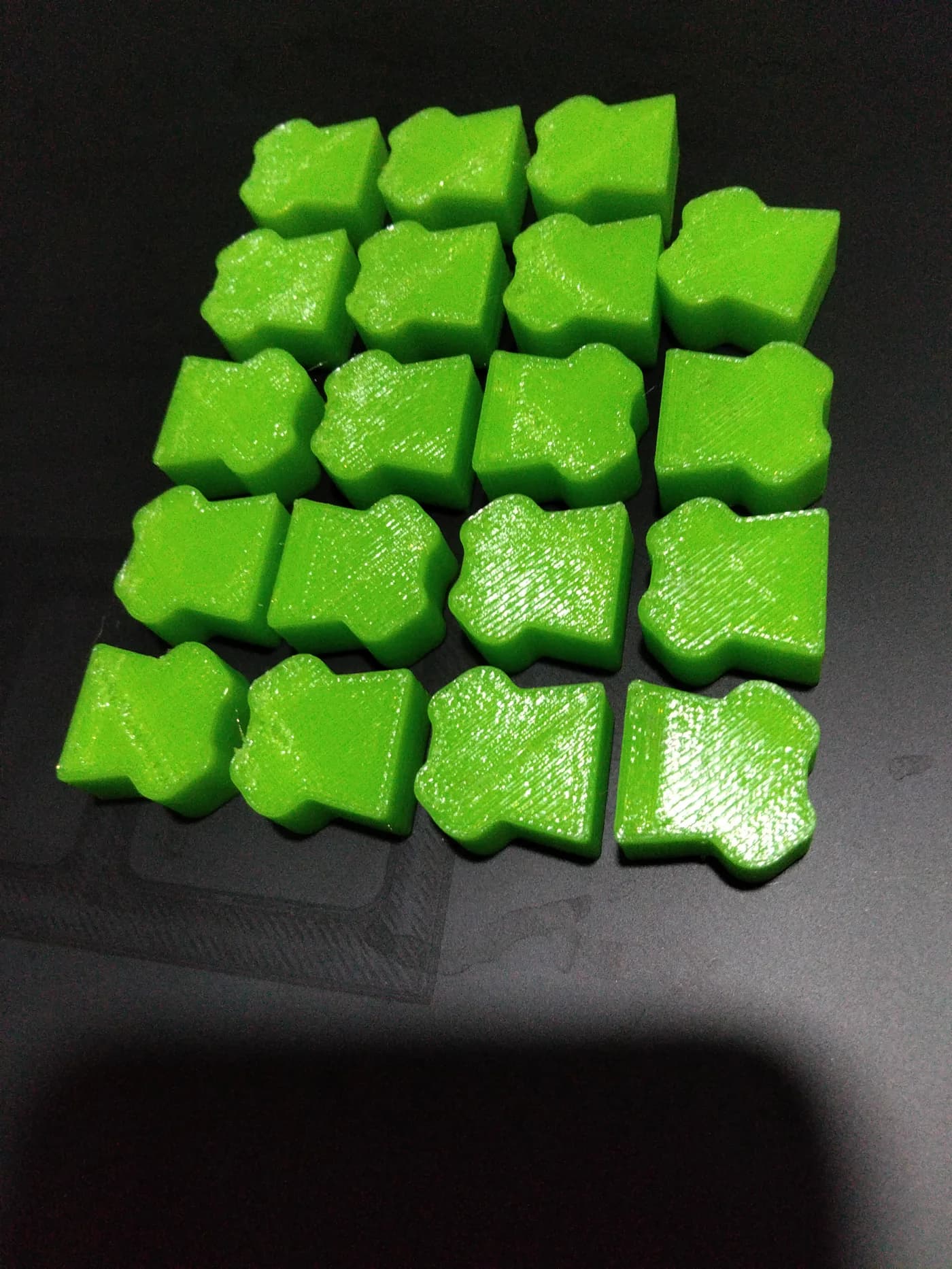 Bulk green custom parts
